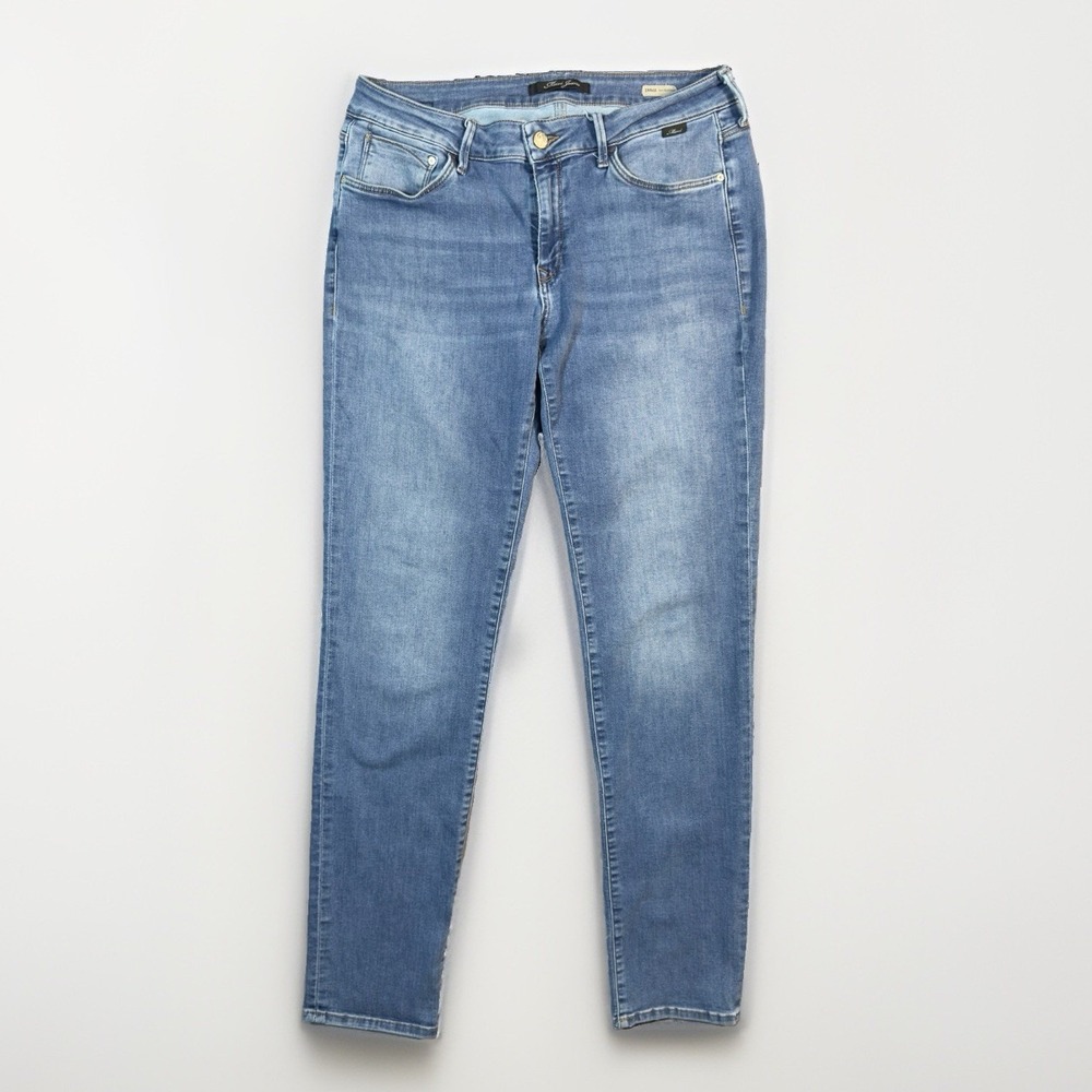 Mavi Emma Slim Boyfriend Jeans Womens 30x32 Mid Rise Mid Supersoft Blue Denim